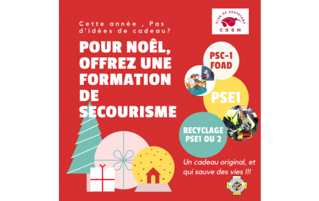 Idée Cadeau Noêl : Formation Secourisme